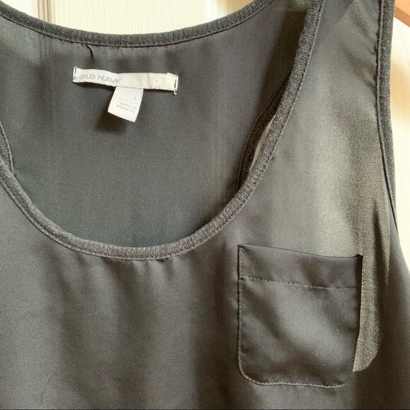 Old Navy silky black tank top, size L - Picture 3 of 6